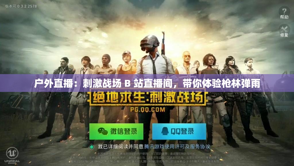 户外直播：刺激战场 B 站直播间，带你体验枪林弹雨