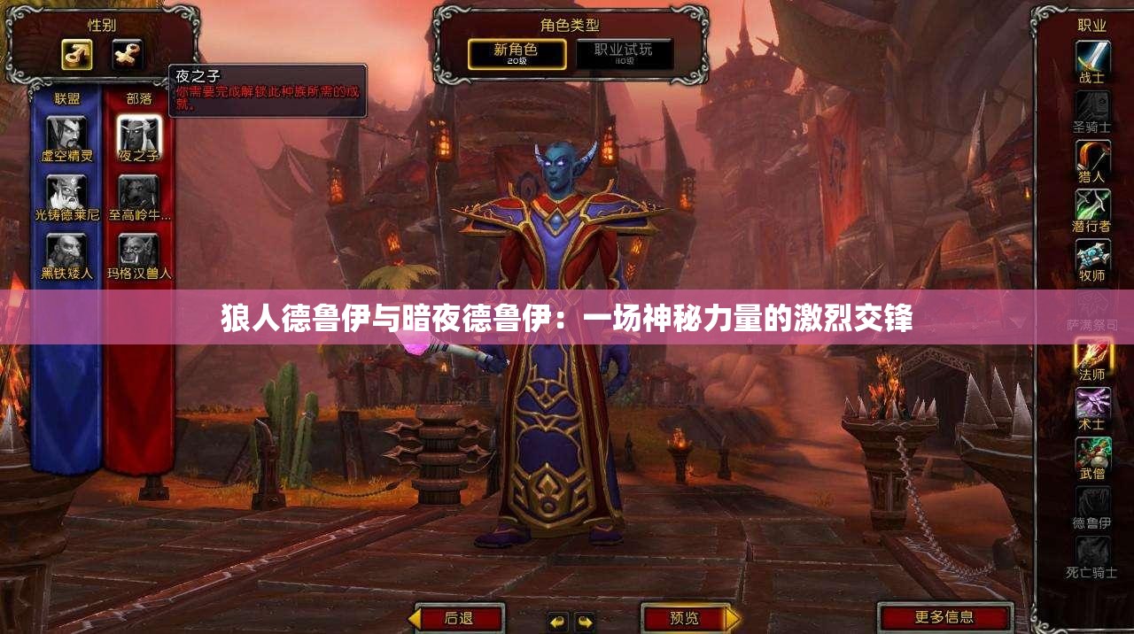 狼人德鲁伊与暗夜德鲁伊：一场神秘力量的激烈交锋