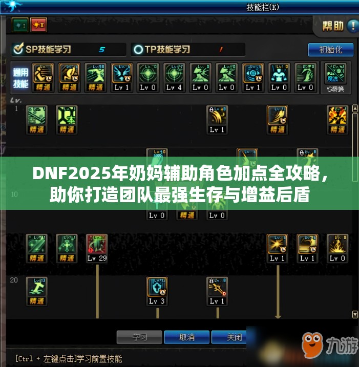 DNF2025年奶妈辅助角色加点全攻略，助你打造团队最强生存与增益后盾