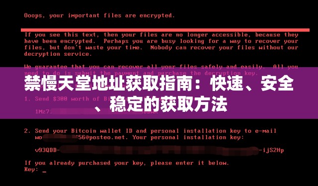禁慢天堂地址获取指南：快速、安全、稳定的获取方法