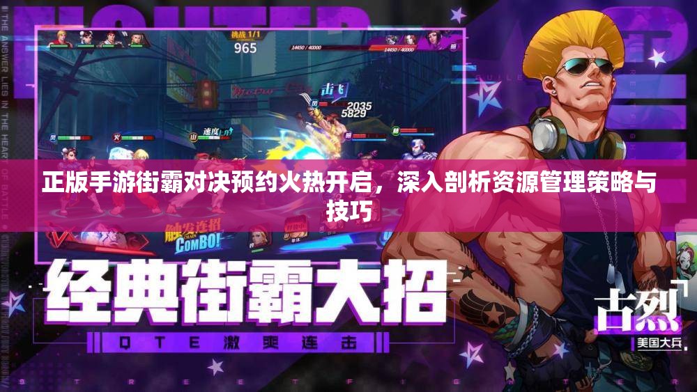 正版手游街霸对决预约火热开启，深入剖析资源管理策略与技巧
