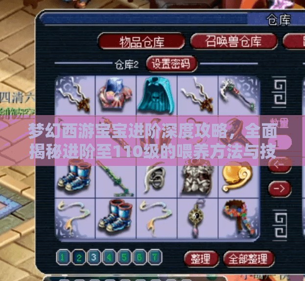 梦幻西游宝宝进阶深度攻略，全面揭秘进阶至110级的喂养方法与技巧