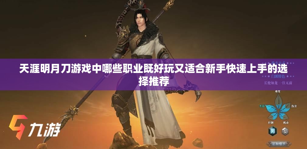 天涯明月刀游戏中哪些职业既好玩又适合新手快速上手的选择推荐