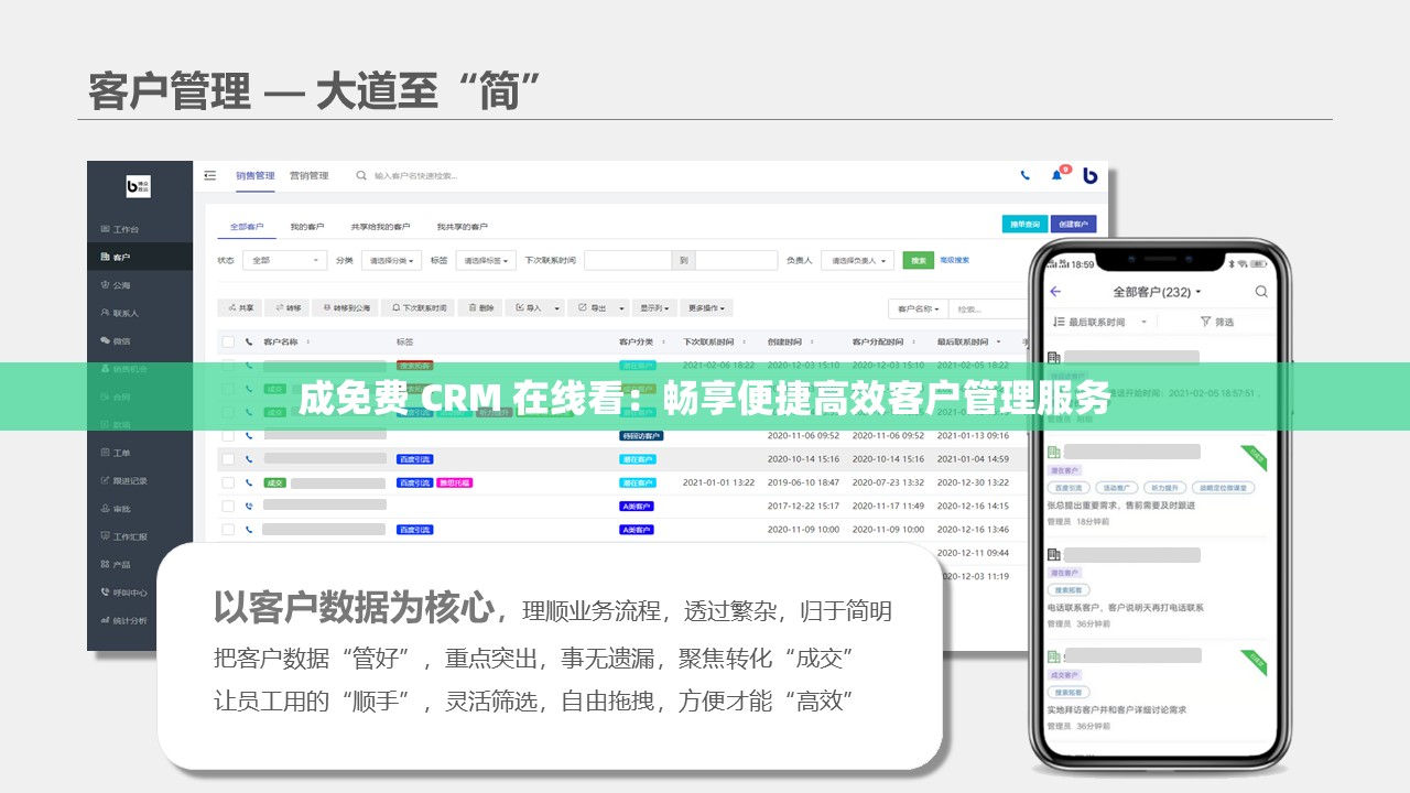成免费 CRM 在线看：畅享便捷高效客户管理服务