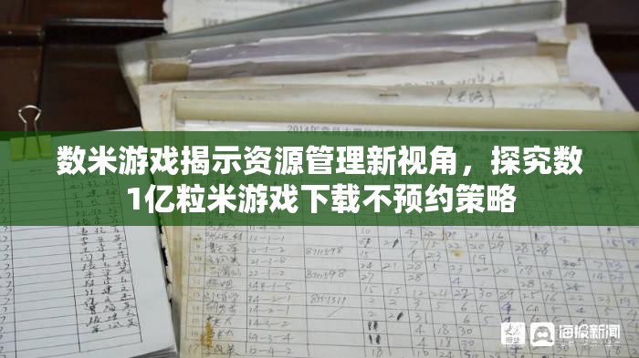 数米游戏揭示资源管理新视角，探究数1亿粒米游戏下载不预约策略