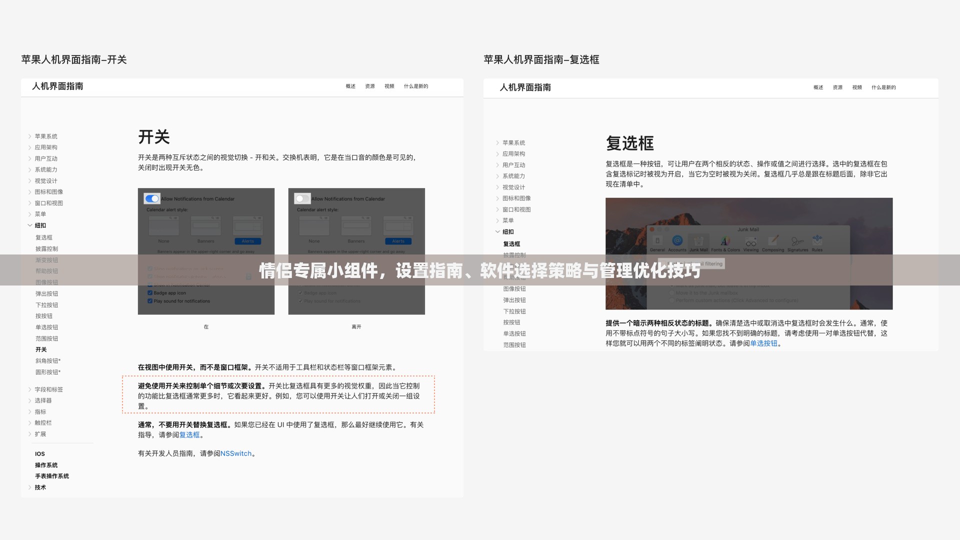 情侣专属小组件，设置指南、软件选择策略与管理优化技巧
