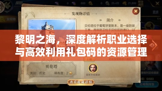 黎明之海，深度解析职业选择与高效利用礼包码的资源管理艺术