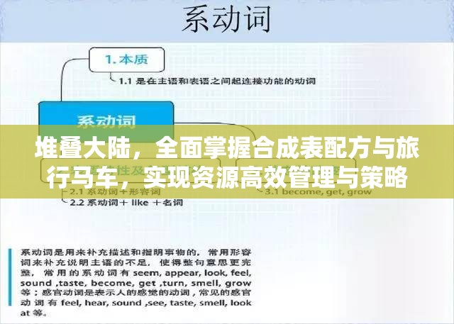堆叠大陆，全面掌握合成表配方与旅行马车，实现资源高效管理与策略分析