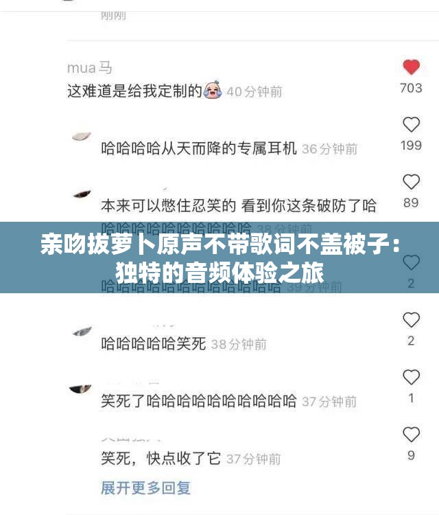 亲吻拔萝卜原声不带歌词不盖被子：独特的音频体验之旅