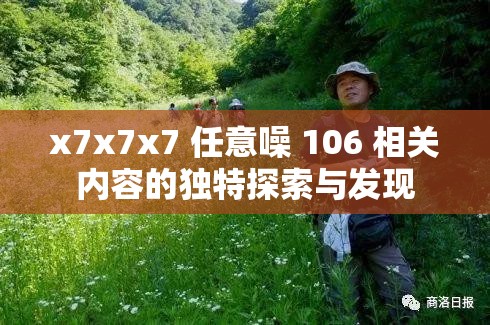 x7x7x7 任意噪 106 相关内容的独特探索与发现