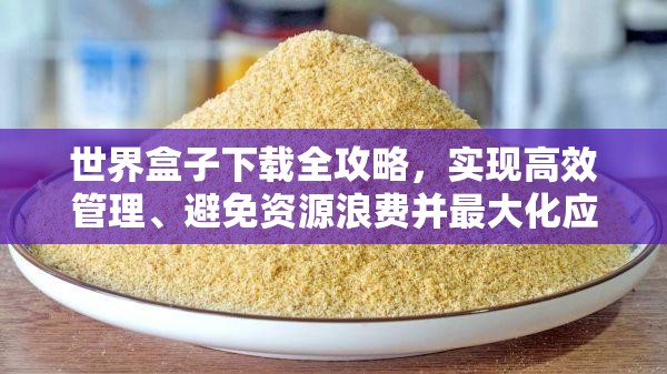 世界盒子下载全攻略，实现高效管理、避免资源浪费并最大化应用价值