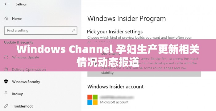 Windows Channel 孕妇生产更新相关情况动态报道