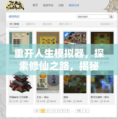 重开人生模拟器，探索修仙之路，揭秘资源管理的深度艺术
