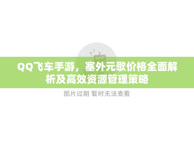 QQ飞车手游，塞外元歌价格全面解析及高效资源管理策略