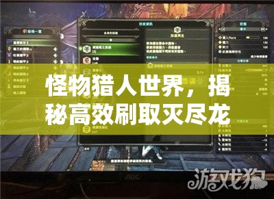 怪物猎人世界，揭秘高效刷取灭尽龙宝玉的实用技巧与攻略