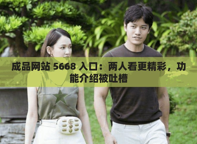 成品网站 5668 入口：两人看更精彩，功能介绍被吐槽
