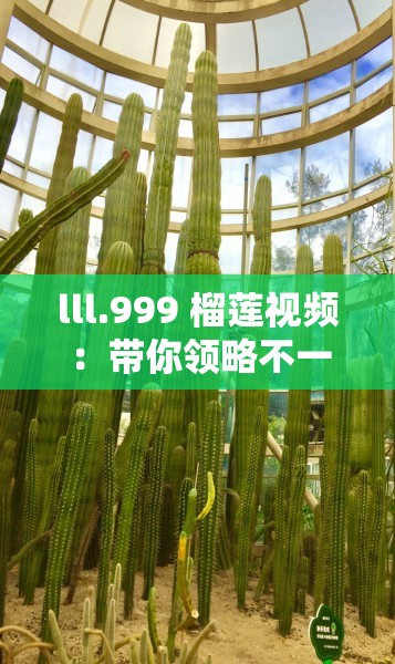 lll.999 榴莲视频：带你领略不一样的榴莲世界