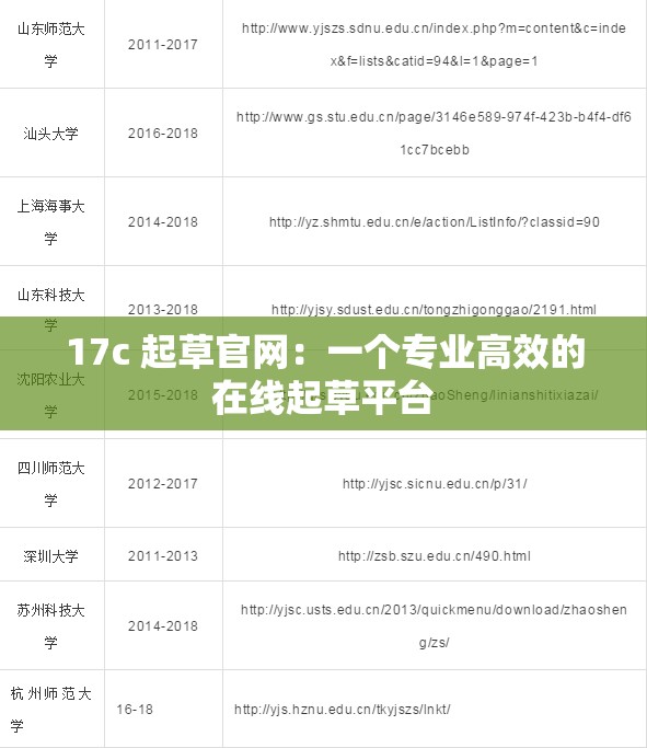 17c 起草官网：一个专业高效的在线起草平台