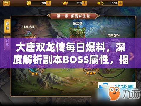 大唐双龙传每日爆料，深度解析副本BOSS属性，揭秘资源管理的高效艺术