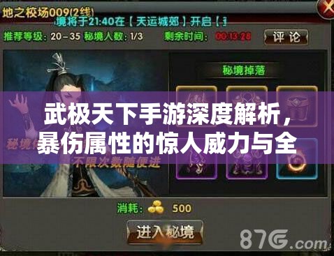 武极天下手游深度解析，暴伤属性的惊人威力与全面增强秘籍