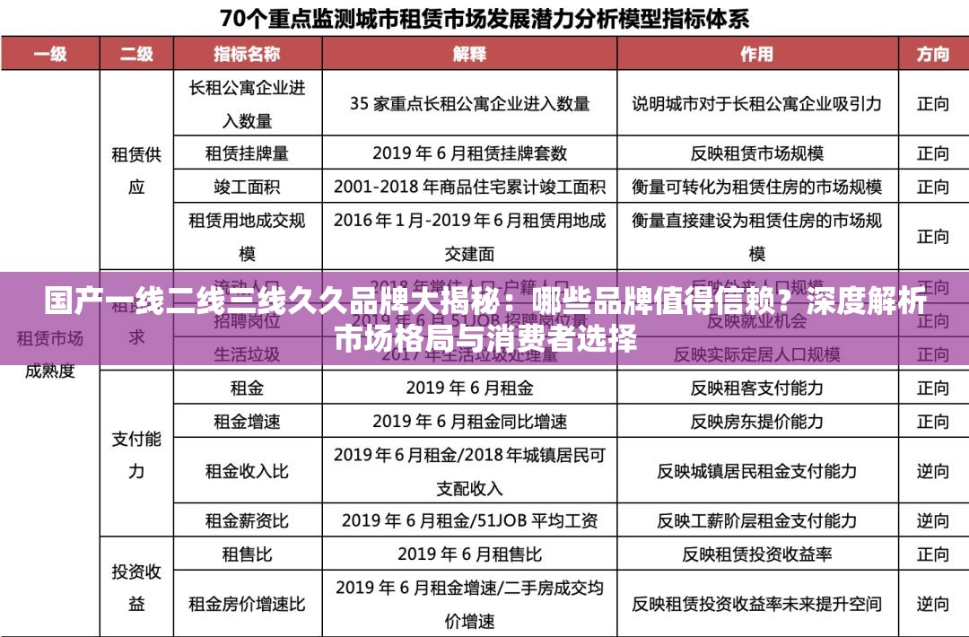 国产一线二线三线久久品牌大揭秘：哪些品牌值得信赖？深度解析市场格局与消费者选择