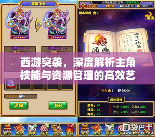 西游突袭，深度解析主角技能与资源管理的高效艺术与策略