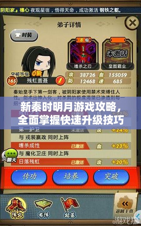 新秦时明月游戏攻略，全面掌握快速升级技巧，助你高效攀登等级巅峰