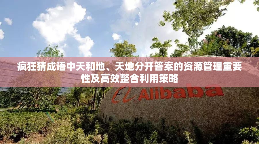 疯狂猜成语中天和地、天地分开答案的资源管理重要性及高效整合利用策略