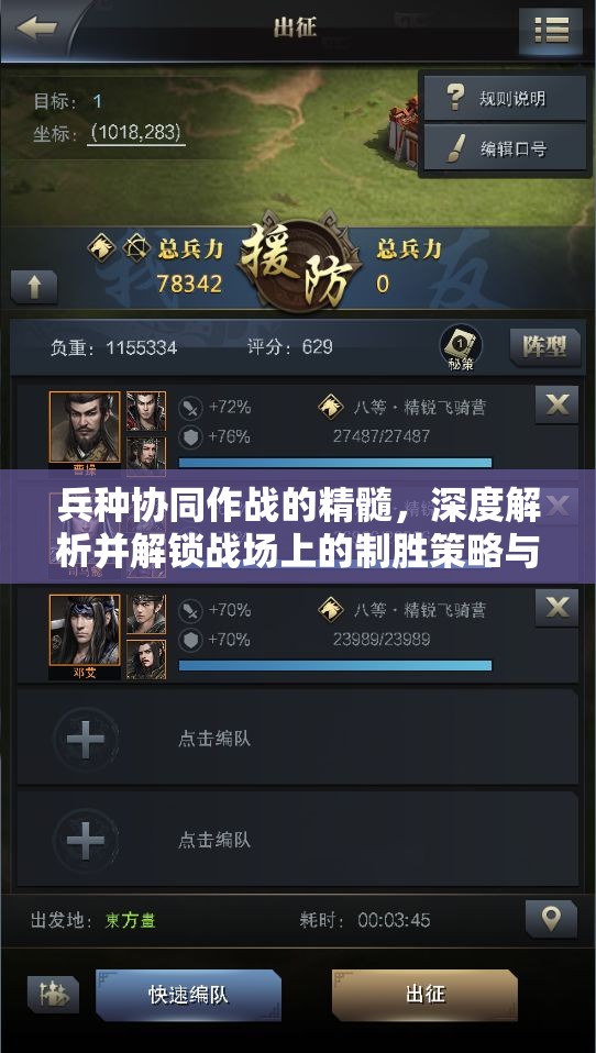 兵种协同作战的精髓，深度解析并解锁战场上的制胜策略与密码