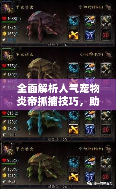 全面解析人气宠物炎帝抓捕技巧，助你成功驯服神秘的火焰之灵