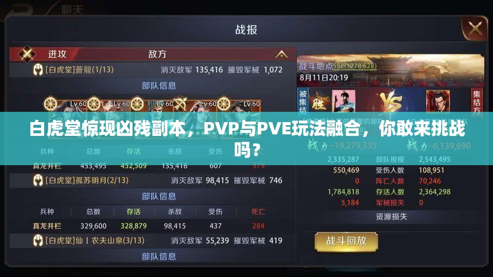 白虎堂惊现凶残副本，PVP与PVE玩法融合，你敢来挑战吗？