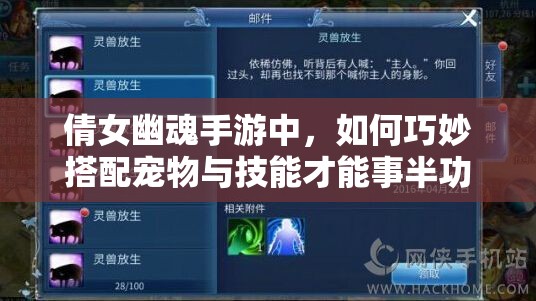 倩女幽魂手游中，如何巧妙搭配宠物与技能才能事半功倍？