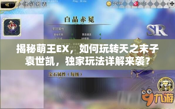 揭秘萌王EX，如何玩转天之末子袁世凯，独家玩法详解来袭？