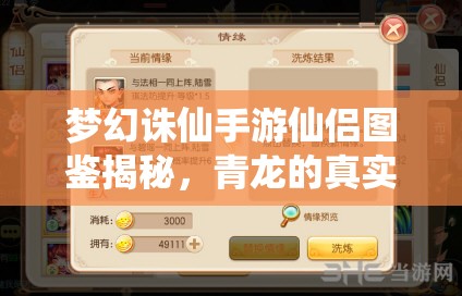 梦幻诛仙手游仙侣图鉴揭秘，青龙的真实实力究竟有多强？