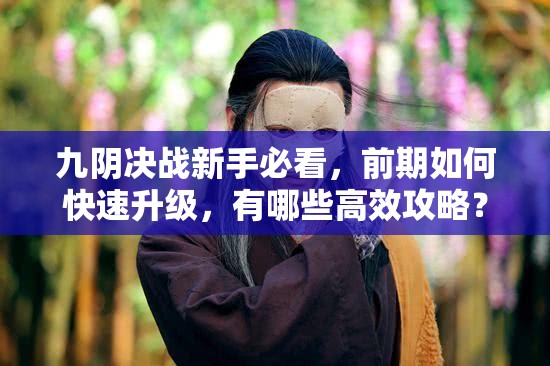 九阴决战新手必看，前期如何快速升级，有哪些高效攻略？