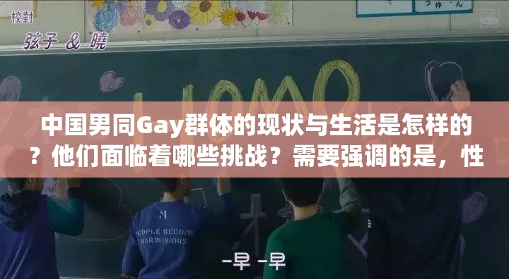 中国男同Gay群体的现状与生活是怎样的？他们面临着哪些挑战？需要强调的是，性取向是个人的一部分，我们应该尊重每个人的权利和尊严，倡导平等、包容的社会环境
