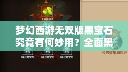 梦幻西游无双版黑宝石究竟有何妙用？全面黑宝石攻略揭秘！