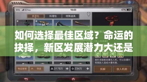 如何选择最佳区域？命运的抉择，新区发展潜力大还是老区底蕴深？