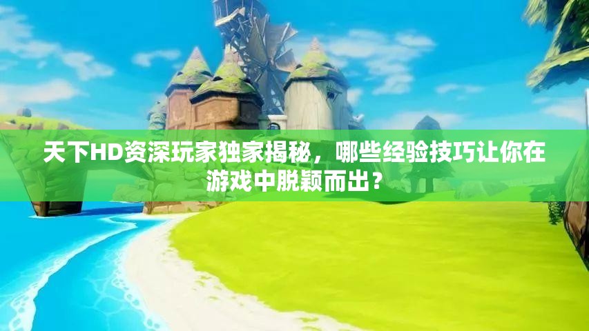 天下HD资深玩家独家揭秘，哪些经验技巧让你在游戏中脱颖而出？