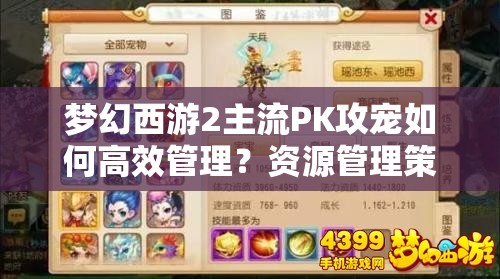 梦幻西游2主流PK攻宠如何高效管理？资源管理策略大盘点揭秘