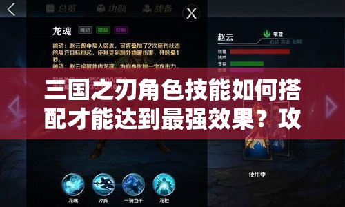 三国之刃角色技能如何搭配才能达到最强效果？攻略深度解析