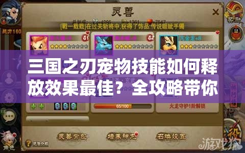 三国之刃宠物技能如何释放效果最佳？全攻略带你揭秘！