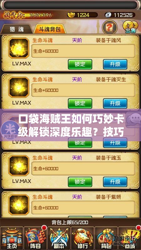 口袋海贼王如何巧妙卡级解锁深度乐趣？技巧分析带你揭秘！