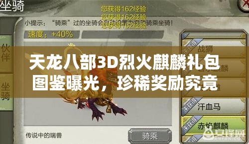 天龙八部3D烈火麒麟礼包图鉴曝光，珍稀奖励究竟有哪些悬念？