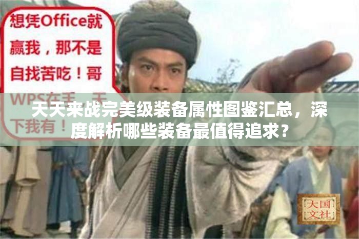 天天来战完美级装备属性图鉴汇总，深度解析哪些装备最值得追求？