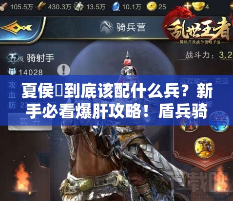 夏侯惇到底该配什么兵？新手必看爆肝攻略！盾兵骑兵弓兵实战对比实测